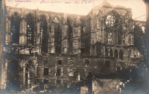 Vintage Postcard 1910's Saint Quentin Basilique vue de Cote  Aisne France RPPC