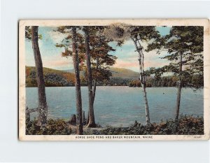 Postcard Horse Shoe Pond And Baker Mountain Maine USA