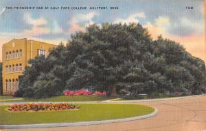 The Friendship Oak Tree at Gulf Park College  Mississippi Vintage Postcard L718