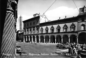 Lot 92 real photo italy bologna santo stefano street isolani mansion car bike