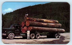 DARRINGTON, WA Washington ~ LOGGING TRUCK w/FIR LOGS Snohomish County  Postcard