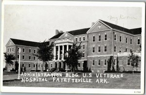 Administration Building, Veterans Hospital Fayetteville AR c1943 Postcard F16