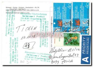 Postcard Modern Switzerland Engelberg Restaurant Fluhmatt