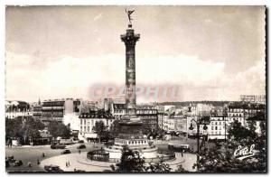 Paris Old Postcard Place de la Bastille and the July Column