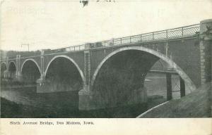 IA, Des Moines, Iowa, Sixth Avenue Bridge, Postmark 1907