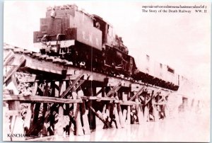 Postcard - The Story of the Death Railway World War II - Kanchanaburi, Thailand