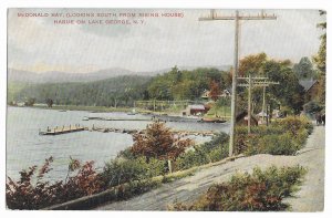 'McDonald Bay, Hague on Lake George, N.Y.' unused New York Post Card