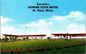 Vtg St Paul Minnesota MN Sarrack's Gopher State Motel 1950s View Postcard