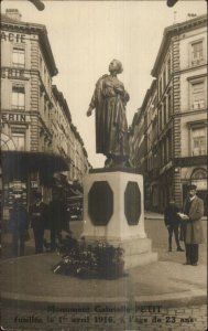 Brussels Belgium Monument Gabrielle Petit 1916 WWI Real Photo Postcard