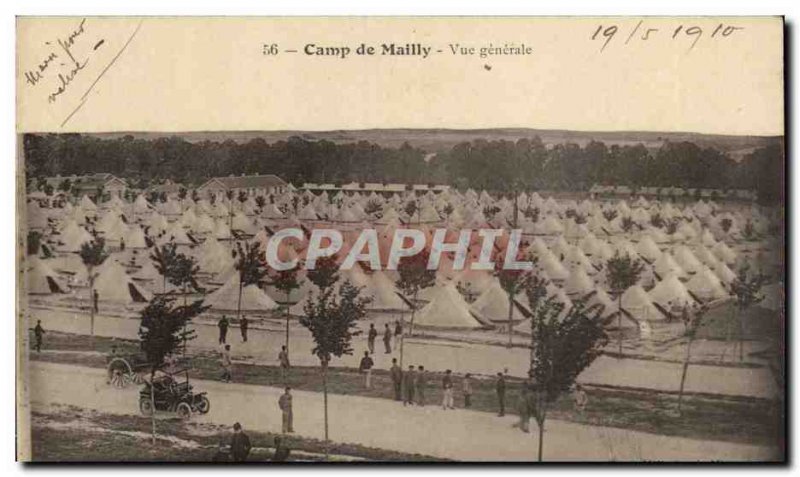 Old Postcard Militaria Camp of Mailly General view