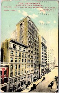 Postcard BUILDING SCENE Between Fifth Avenue & Broadway New York NY AN0928