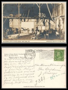 US 1933 P. Card of 1870 Blacksmith shop in New York Shippensburg PA/Chicago