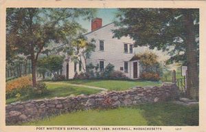 Massachusetts Havehill Poet Whittiers Birthplace Built 1688 1941