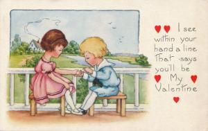 Valentine Greetings - Your hand says you'll be my Valentine - Whitney Made - DB