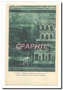 Italy italia Assisi Old Postcard Chiea superiore di S. Francesco di Sogno emb...