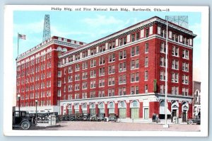 Bartlesville Oklahoma Postcard Phillip Building First National Bank 1920 Vintage