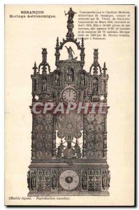 Postcard Besancon Old Astronomical Clock