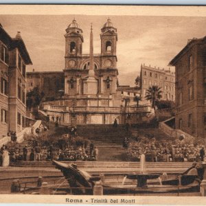 c1910s Rome, Italy Church of Santissima Trinità dei Monti Roman Catholic PC A242