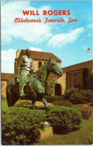 postcard Claremore Oklahoma - Will Rodgers museum - Oklahoma's Favorite Son