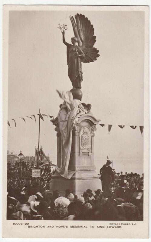 Sussex; Brighton & Hove's Memorial To King Edward RP PPC, Unposted c 1910's