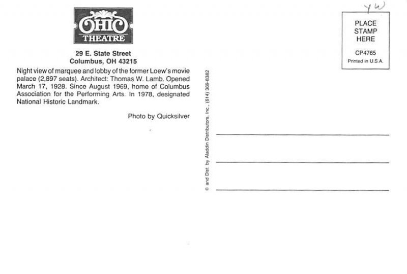 The Ohio Theatre , Columbus 