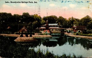 Delaware Brandywine springs Park The Lake 1914