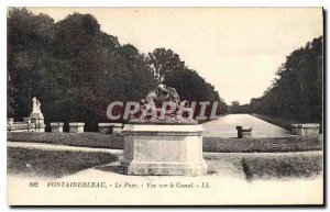 Old Postcard Fontainebleau The Canal View Park