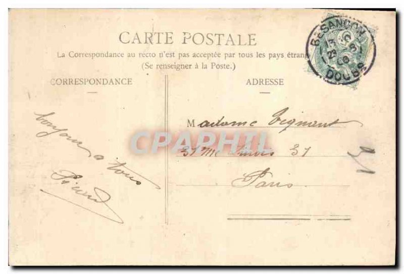 Old Postcard Besancon Micaud Promenade L'lle Sparrow