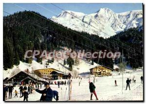 Modern Postcard Les Contamines The track Rents Domes of Miage and Berangere