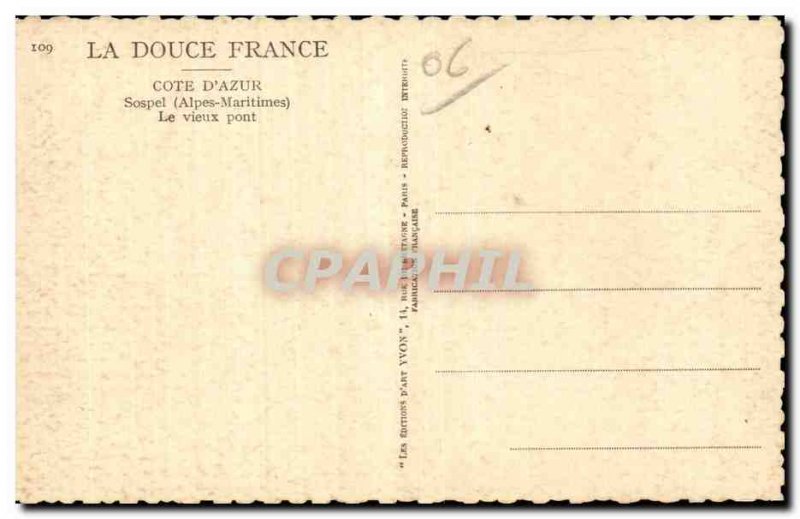 Sospel - the Old Bridge - Old Postcard