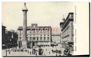 Old Postcard Roma Piazza Colonna