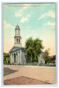 c1910 First Presbyterian Church Trenton New Jersey NJ Antique Postcard 