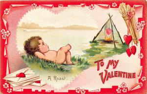 Valentines Day Comic Cupids A Roast Tuck #15 Postcard