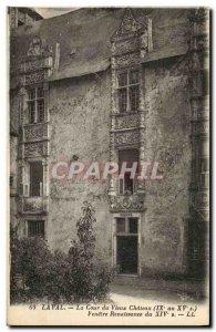 Old Postcard Laval The Court of Vieux Chateau Renaissance Window