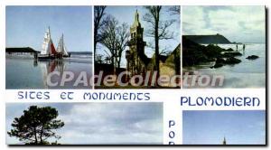 Postcard Modern Plomodiern Saint Marie du Menez Hom and San Sebastian Bay of ...