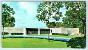 JOLIET, IL ~ Woodlawn Memorial Park WHITE SWAN MAUSOLEUM ~ 3.5x6 Postcard