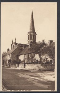 Derbyshire Postcard - Bakewell, The Church and Old Cottages   RS10425