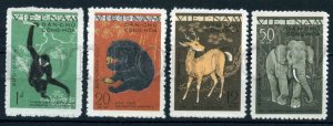 003398 VIETNAM wild animals set 1961 MNH