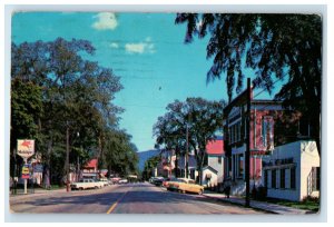 1963 Main Street View Cars Restaurant Gorham New Hampshire NH Vintage Postcard