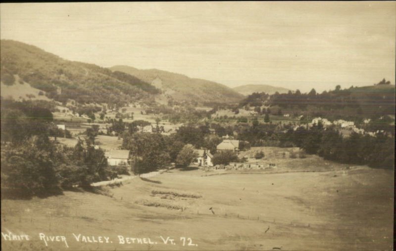 Bethel VT White River Valley c1920 Real Photo Postcard