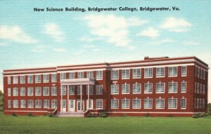 Vintage Postcard New Science Building Facility College Bridgewater Virginia VA