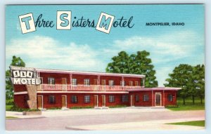 MONTPELIER, ID ~ THREE SISTERS MOTEL c1950s Bear Lake County Roadside Postcard