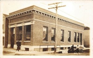 Steele North Dakota c1910 RPPC Real Photo Postcard First National Bank