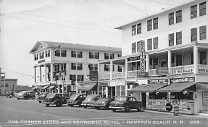 Hampton Beach NH Corner Store Ashworth Hotel Laundry Ice Cream Storefronts RPPC