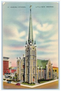 c1940 St. Andrews Cathedral Exterior Building Little Rock Arkansas AR Postcard