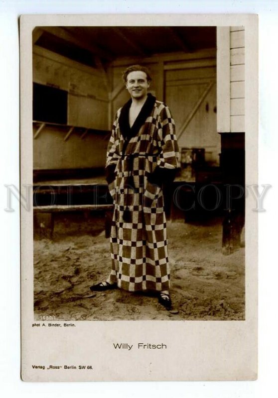 499283 WILLY FRITSCH German theater FILM actor Vintage PHOTO postcard BINDER