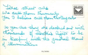 BLACKPOOL ENGLAND UNITED KINGDOM TRAIN SHIP MULTI-VIEW CHROME POSTCARD c. 1960s