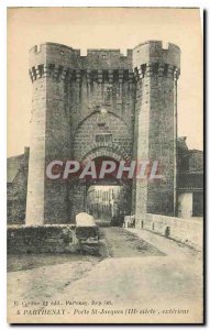 Old Postcard Parthenay Porte St Jacques III outside century