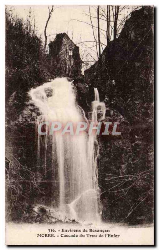 Old Postcard Around Morre Besancon Hole Waterfall of & # 39enfer