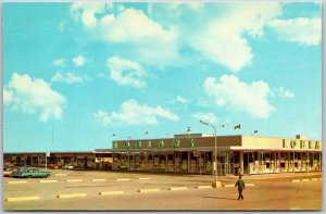 Postcard Georgetown Ontario c1960s Loblaws Grocery Store Market Old Cars